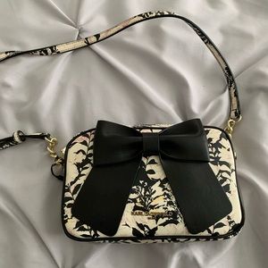Karl Lagerfeld Paris Floral Bow Leather Crossbody
